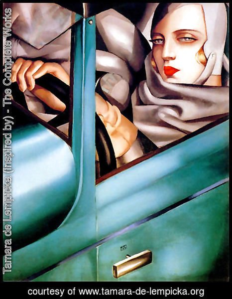 Tamara de Lempicka (inspired by) - Autoportrait (Tamara in the Green Bugatti) 1925